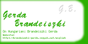 gerda brandeiszki business card